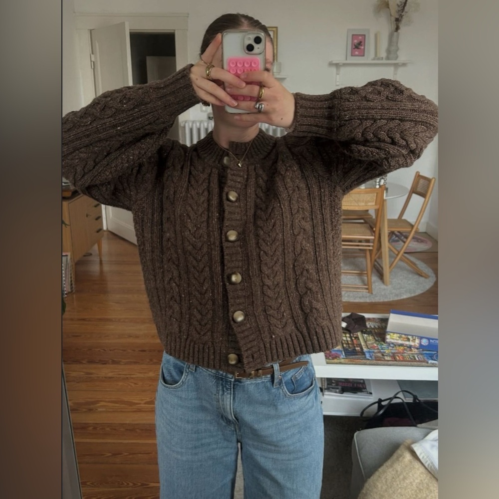 [SOLD] La Maille Sezane Andina Jumper in Heather Brown Size S✨ - Picture 5 of 15